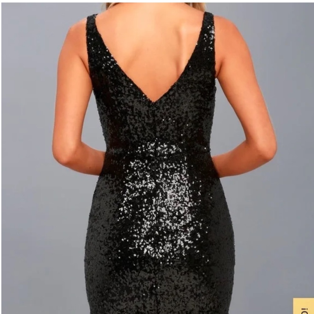 Lulus Black Sequin Mini Dress - Picture 4 of 9